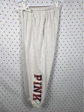 Victorias Secret PINK LOVESHACKFANCY Campus Sweatpants Medium Joggers BLING